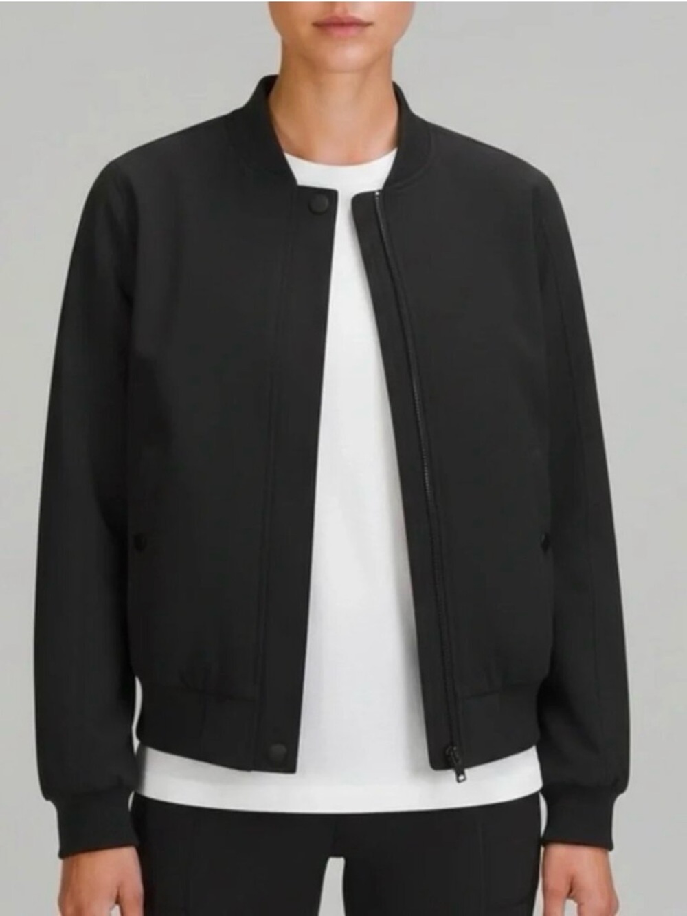 Athleta Women's Endless Bomber Jacket in Black Size XL